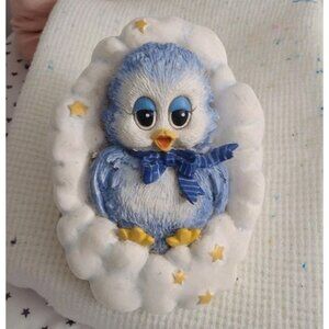 Vintage 90s Sonshine Promises "A Baby Boy Perfect Miracle" Bluebird Figurine